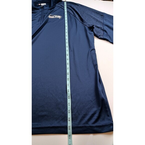 NFL Quarter Zip Pullover Jacket Seattle Seahawks Official Team Apparel 2XL - Picture 8 of 13